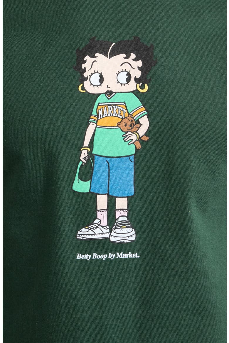 Betty Boop Casual Outfit Graphic T-Shirt, Alternate, color, ARMY GREEN