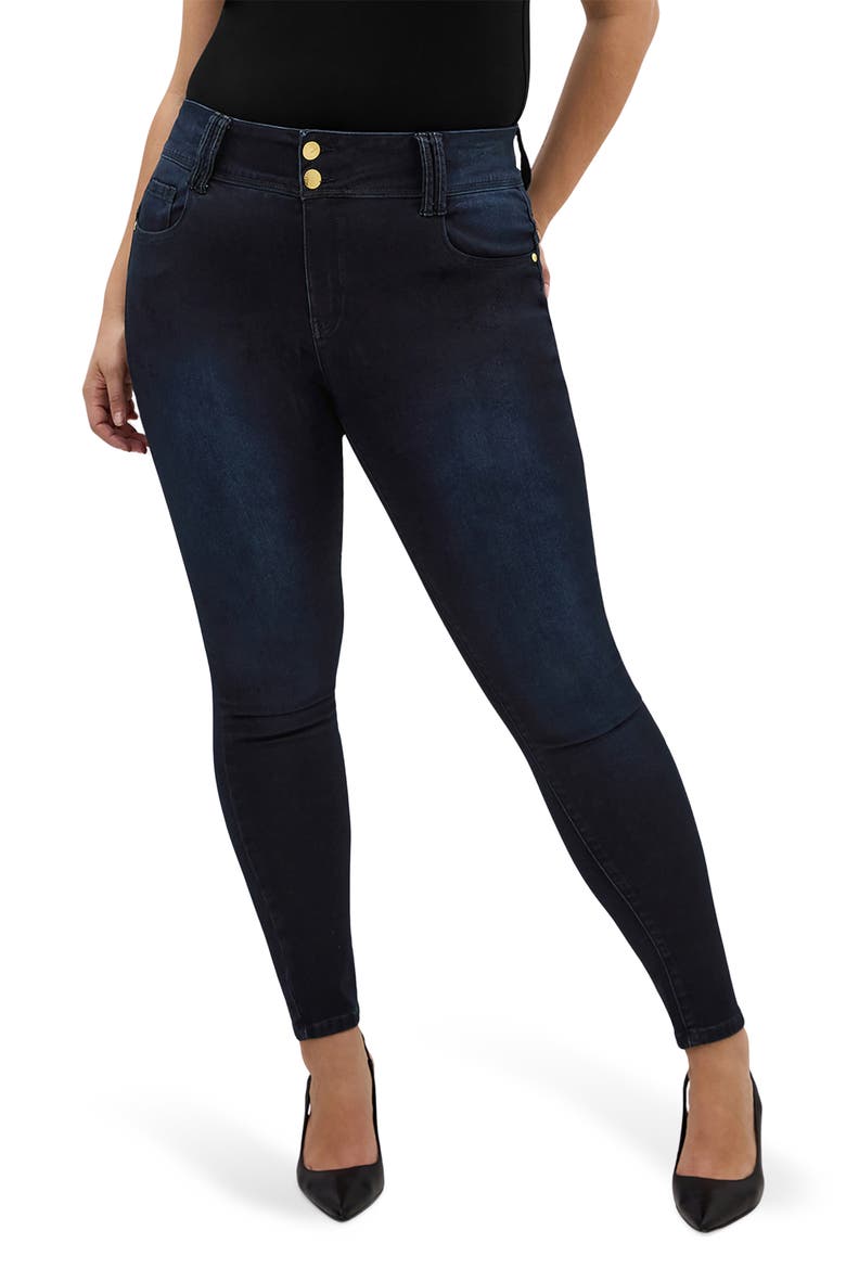 Asha Skinny Jeans, Main, color, DARK DENIM