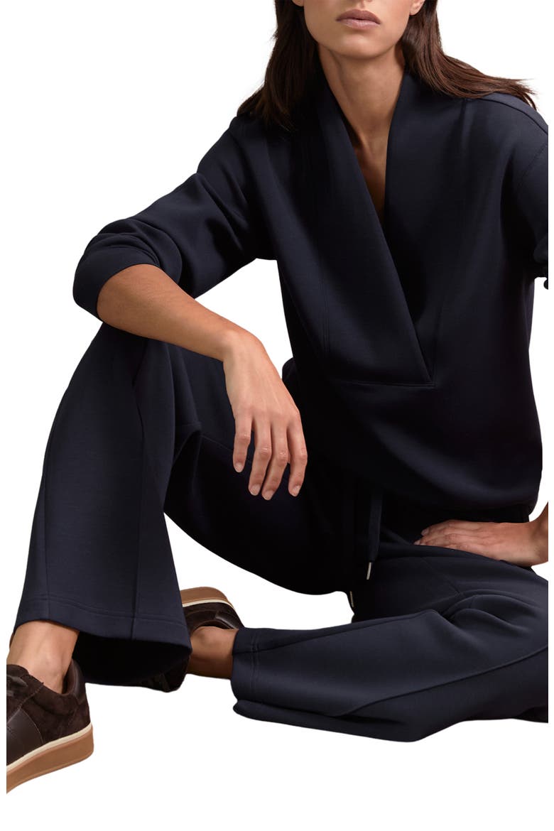 Annabel Shawl Collar Sweatshirt, Alternate, color, NAVY