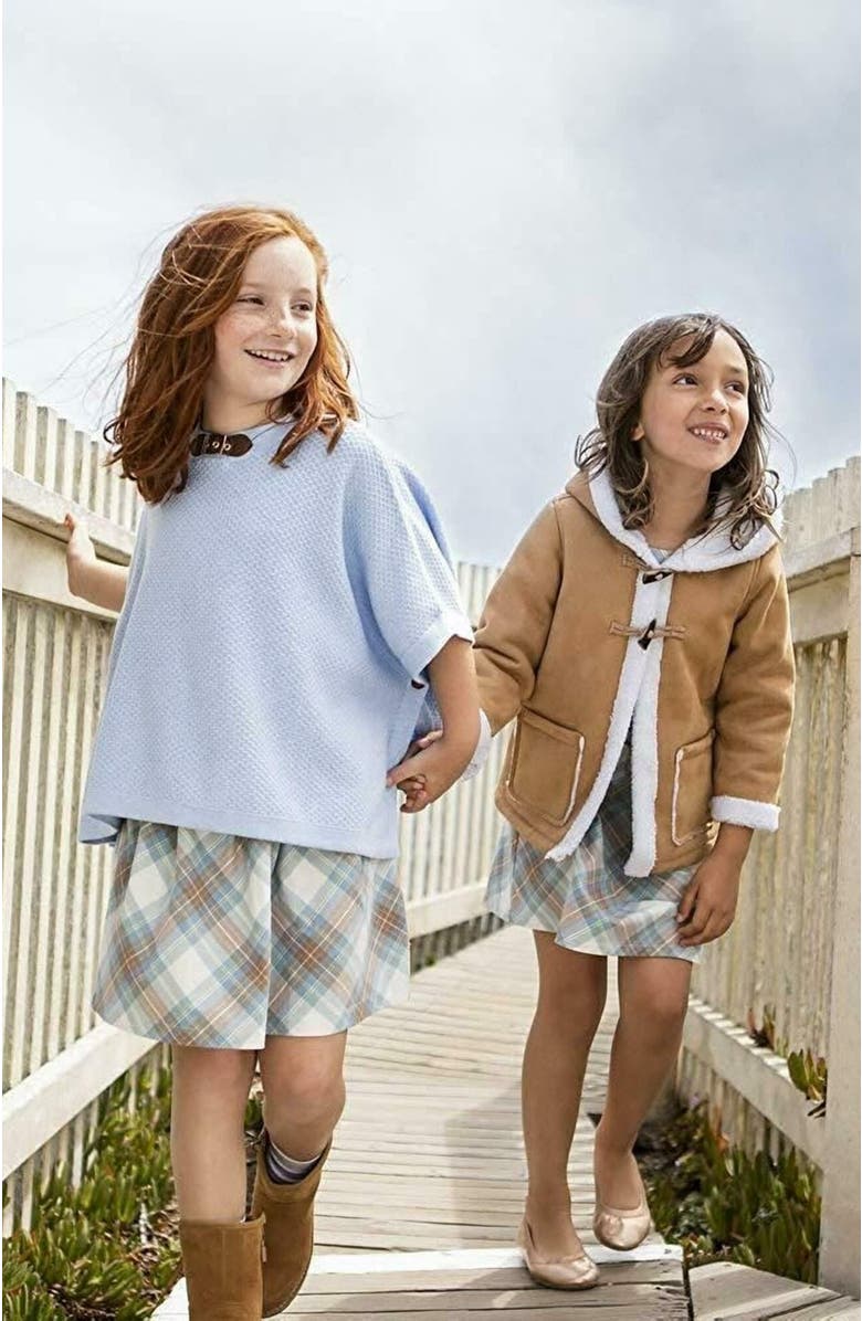 Hope & Henry Baby Girls' Pull-On Skirt, Infant, Alternate, color, Tan And Blue Plaid