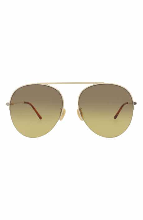 Gucci Novelty 61mm Aviator Sunglasses