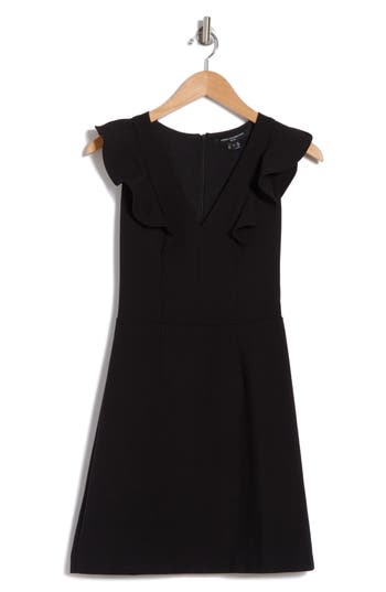 FRENCH CONNECTION FRENCH CONNECTION WHISPER RUFFLE CAP SLEEVE A-LINE MINIDRESS