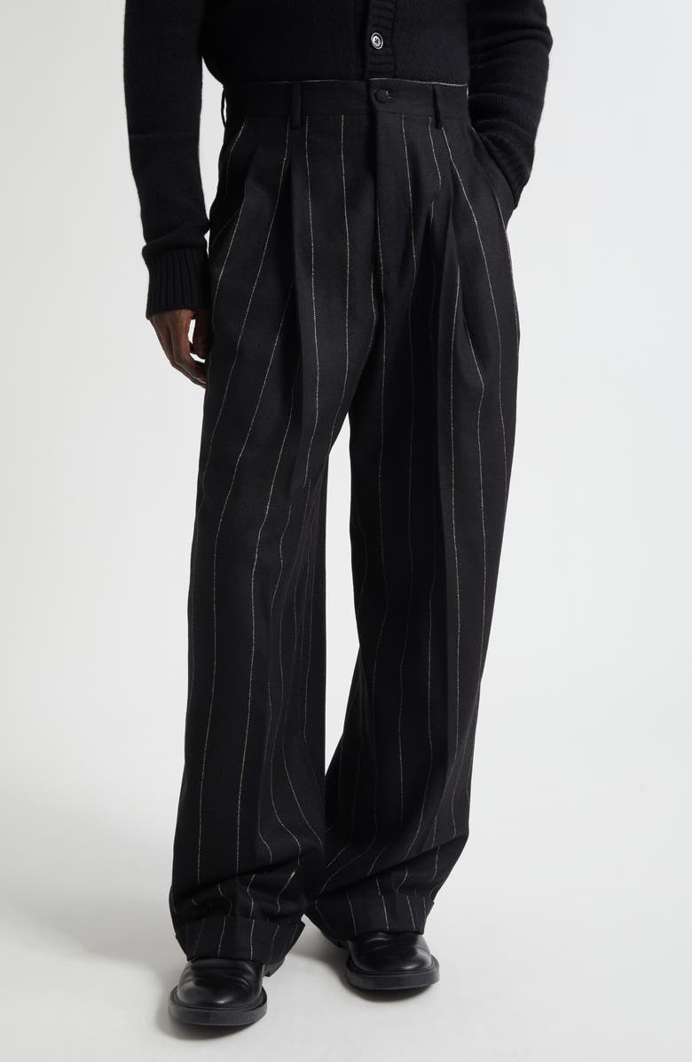 Dolce&Gabbana Pinstripe Alpaca Blend Pants, Main, color, S8051 Rigato