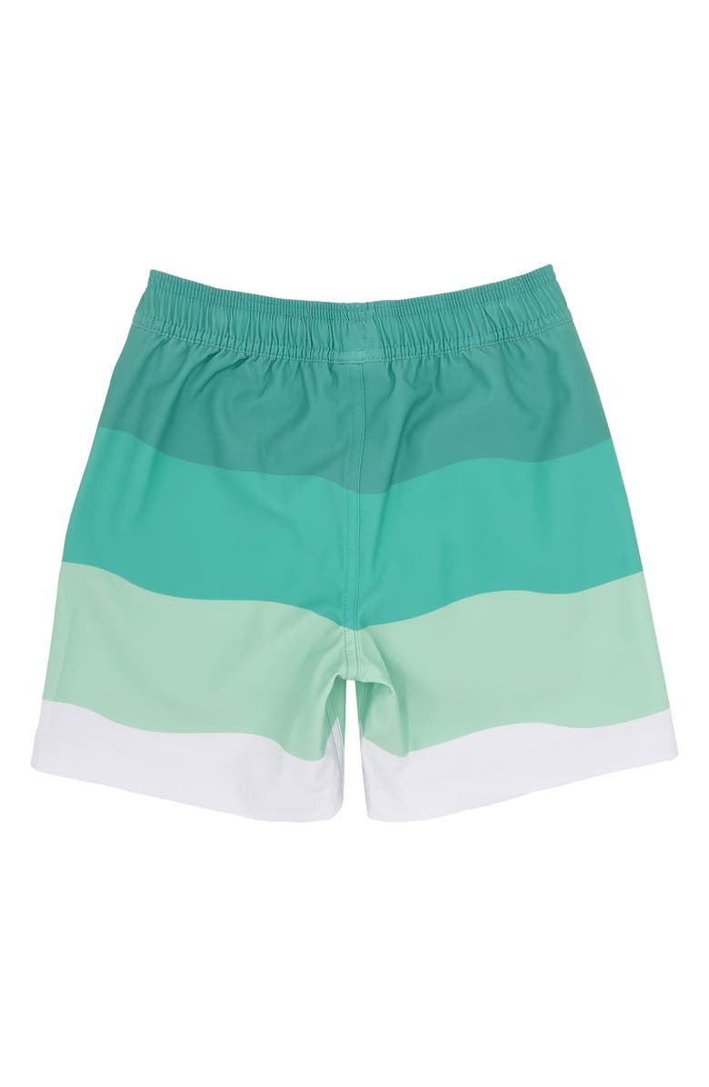 Feather 4 Arrow Kids' Wave Stripe Volley Swim Trunks, Alternate, color, 