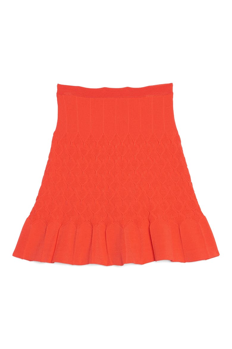 Gregoria Knit Miniskirt, Main, color, ROUGE