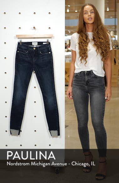 FRAME Le Skinny Raw Step Hem Jeans (Women) | Nordstromrack