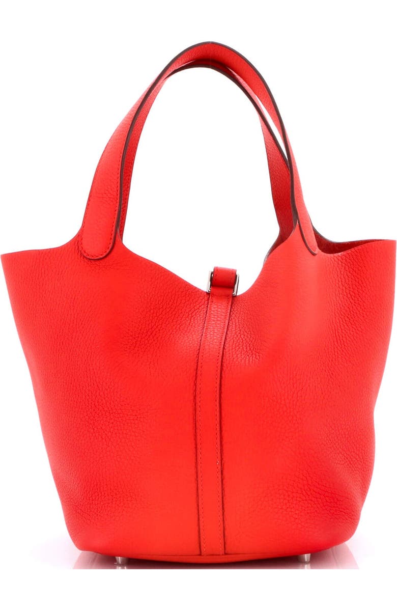 Pre-Owned Hermes Picotin Lock Bag Clemence MM, Alternate, color, Rouge De Coeur