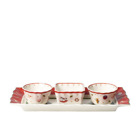 Toy's Delight Set of 3 Dip Bowls with Tray