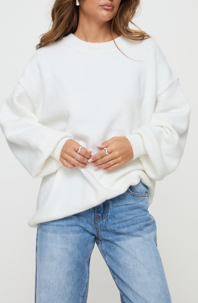 Princess Polly Ryanna Sweater, Main, color, White