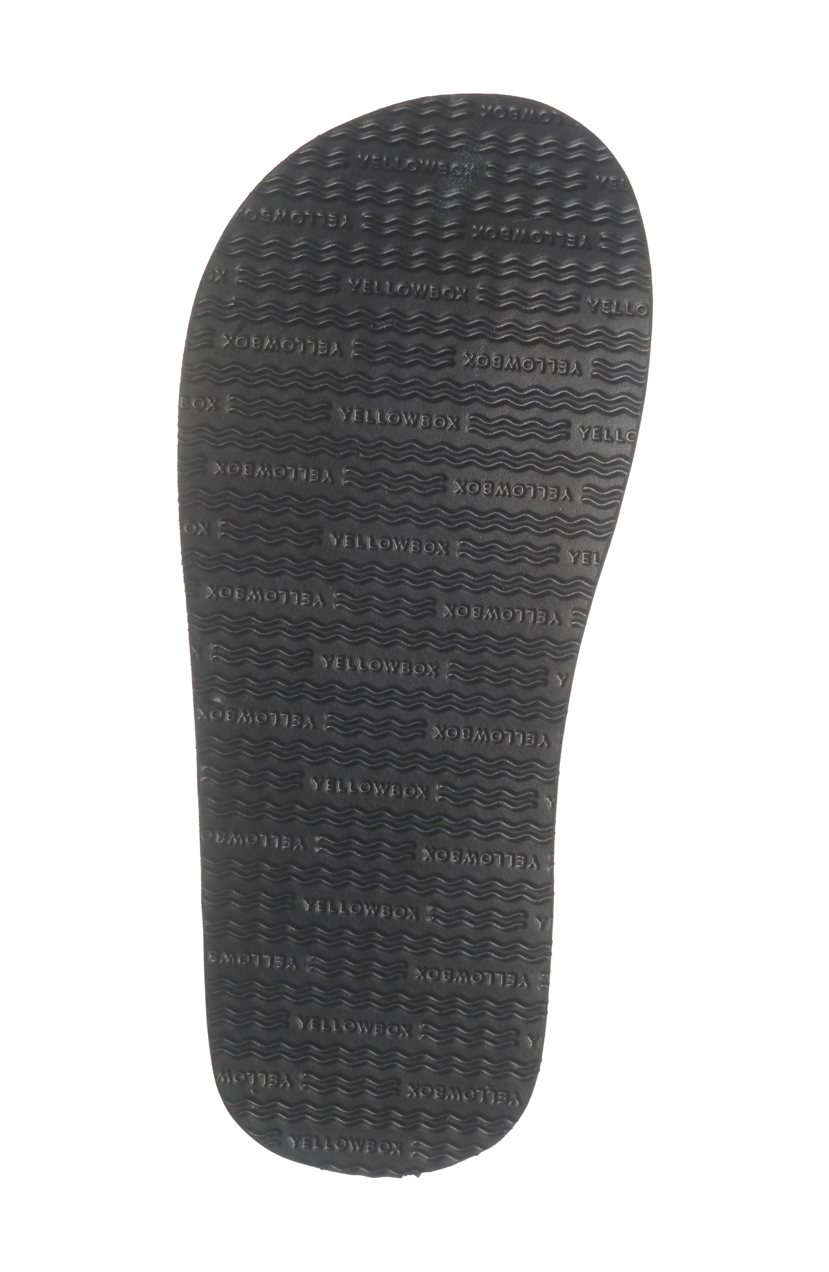 Yellow Box Premium Wally Flip Flop Sandal, Alternate, color, Black
