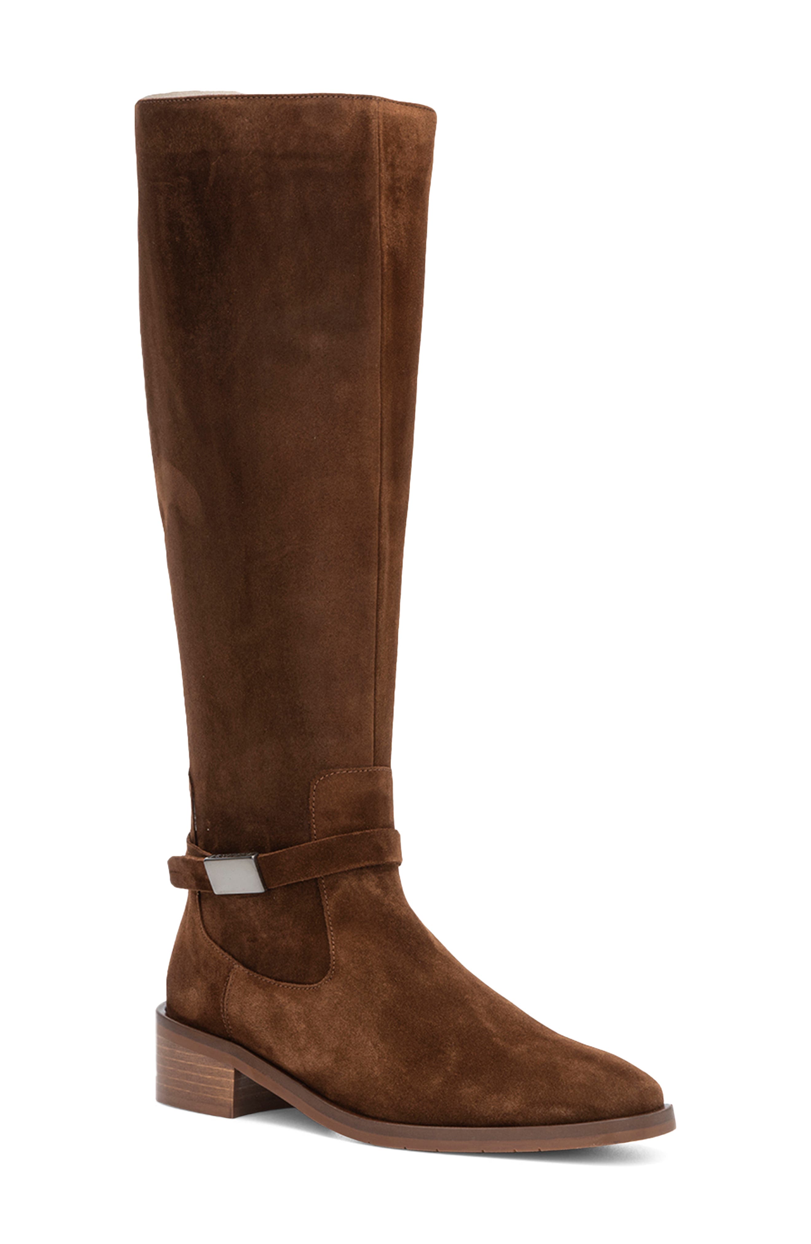 Aquatalia Luxe Suede Knee High Boot, Main, color, 