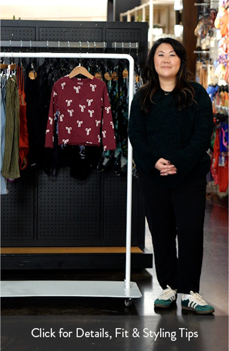 Kids' Ribbon Print Cotton Rib T-Shirt, sales video thumbnail