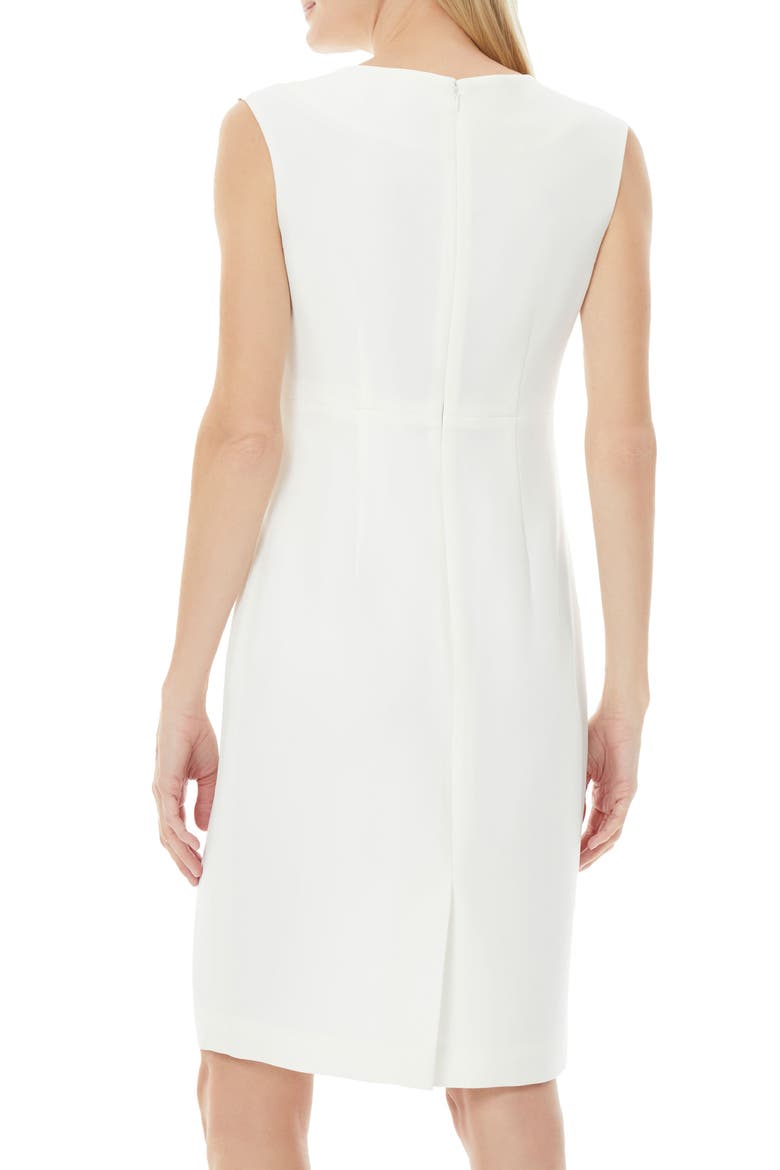 Notch Neckline Sleeveless Sheath Dress, Alternate, color, VANILLA ICE