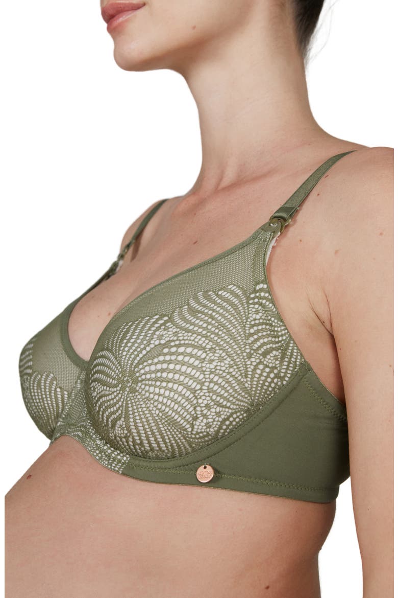 Dahlia Maternity/Nursing Bra, Alternate, color, KHAKI