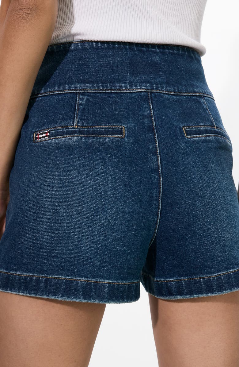 Alice + Olivia Narin Denim Sailor Shorts, Alternate, color,