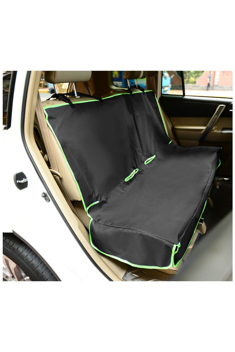 Pet Life ® Open Road Full Back Seat Safety Child Pet Cat Dog Car Seat Carseat Cover Protector, Alternate, color, BLACK