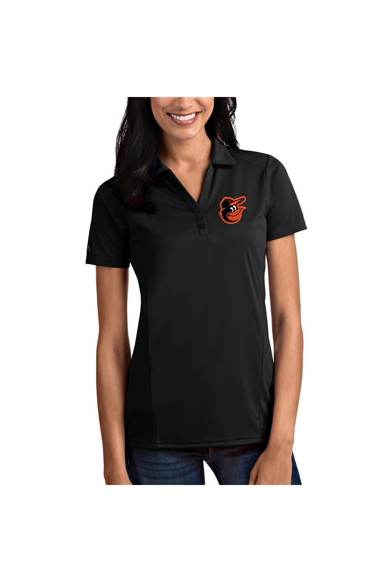 Baltimore Orioles Antigua Women's Tribute Polo - Black, Main, color, Black
