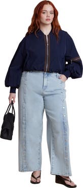 ELOQUII Snap Front Midrise Jean