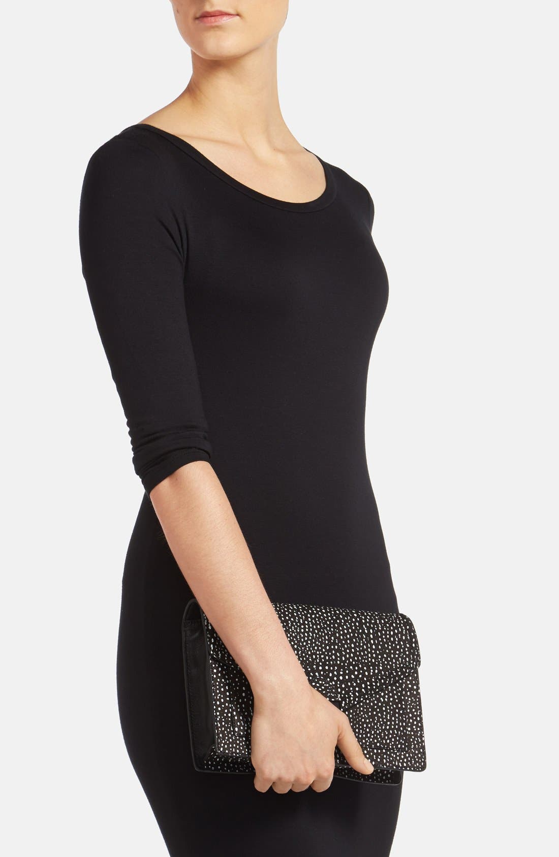 'Rider' Clutch, Alternate, color, BLACK/ WHITE