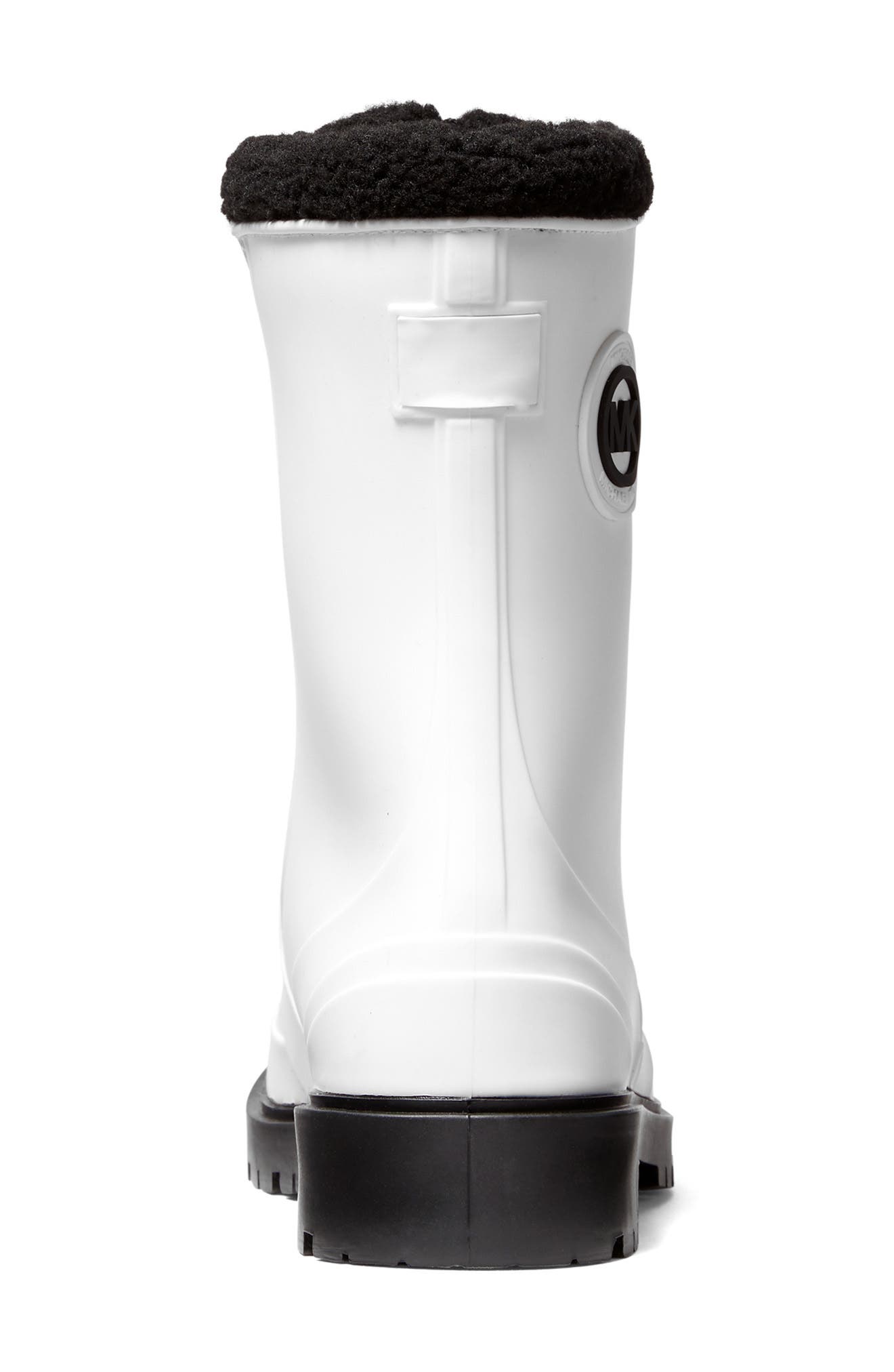 Montaigne Faux Fur Rain Boot, Alternate, color, OPTIC WHITE