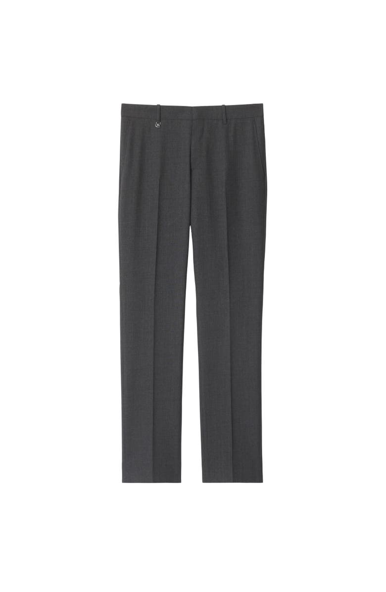 Burberry Wool Tailored Trousers, Alternate, color, Rock Grey