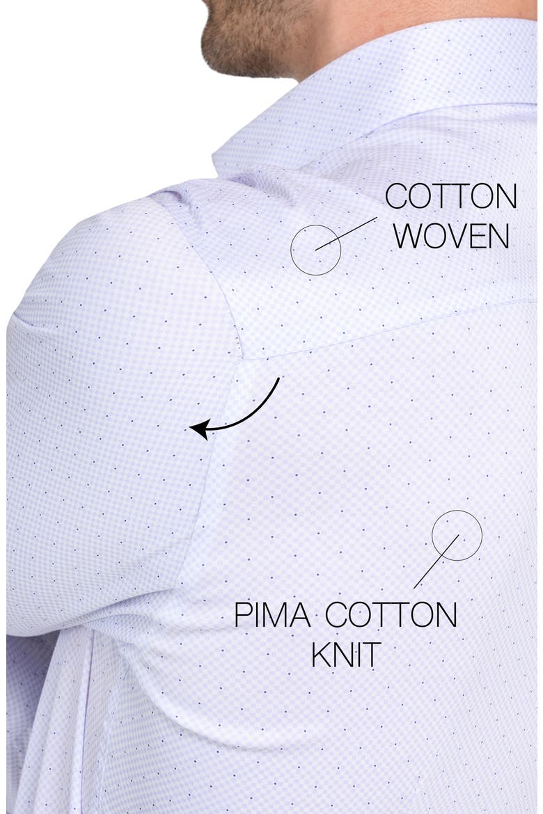 Reworked Slim Fit Cotton Dress Shirt, Alternate, color, WHITE/ PURPLE