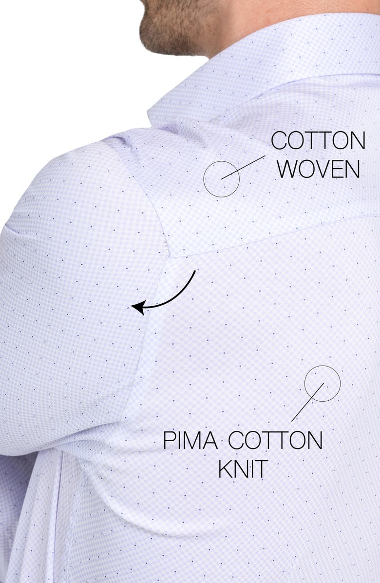 W.R.K Reworked Slim Fit Cotton Dress Shirt, Alternate, color, White/ Purple