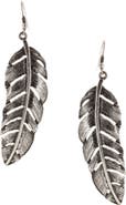 OLIVIA WELLES Feather Drop Earrings