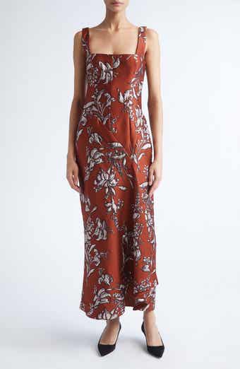 Metallic Floral Brocade Gown