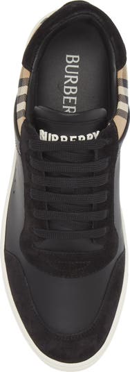 スニーカー Burberry Stevie' Black Leather Sneakers Burberry 'stevie' sneakers leather noir | The Fashion Square