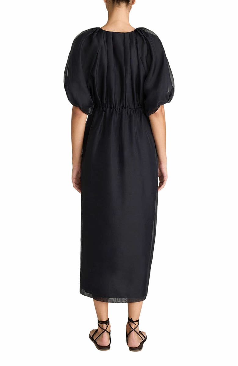 Rebecca Taylor Silk Chiffon Bubble Pencil Dress, Alternate, color, Midnight