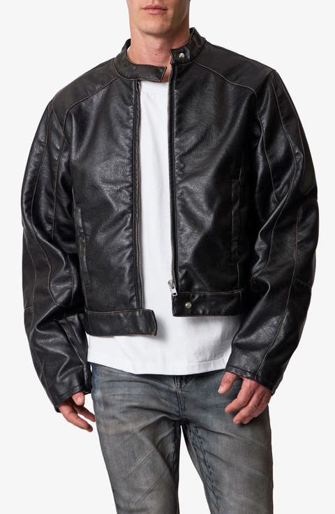 Faux Leather Moto Jacket