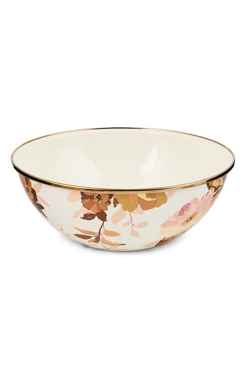 Mackenzie-childs Mackenzie Childs Wild Rose Medium Everyday Bowl In White