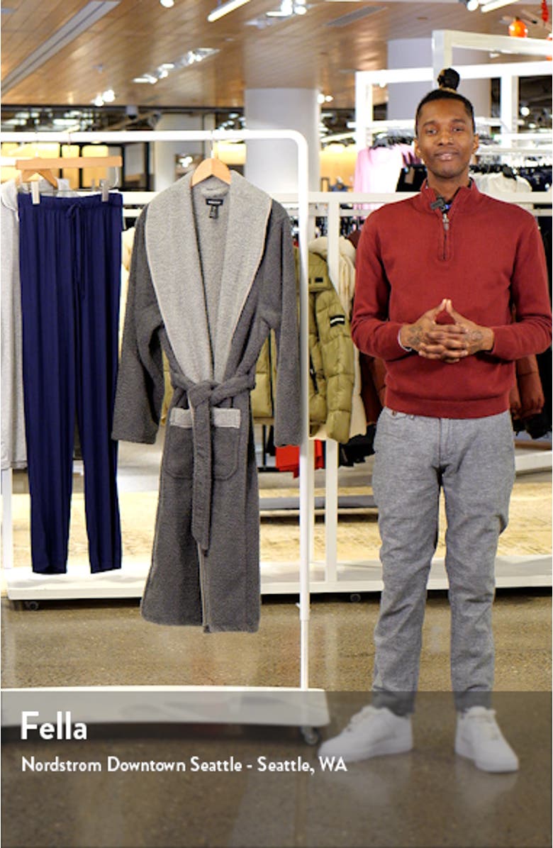 Shawl Collar Bouclé Robe, sales video thumbnail