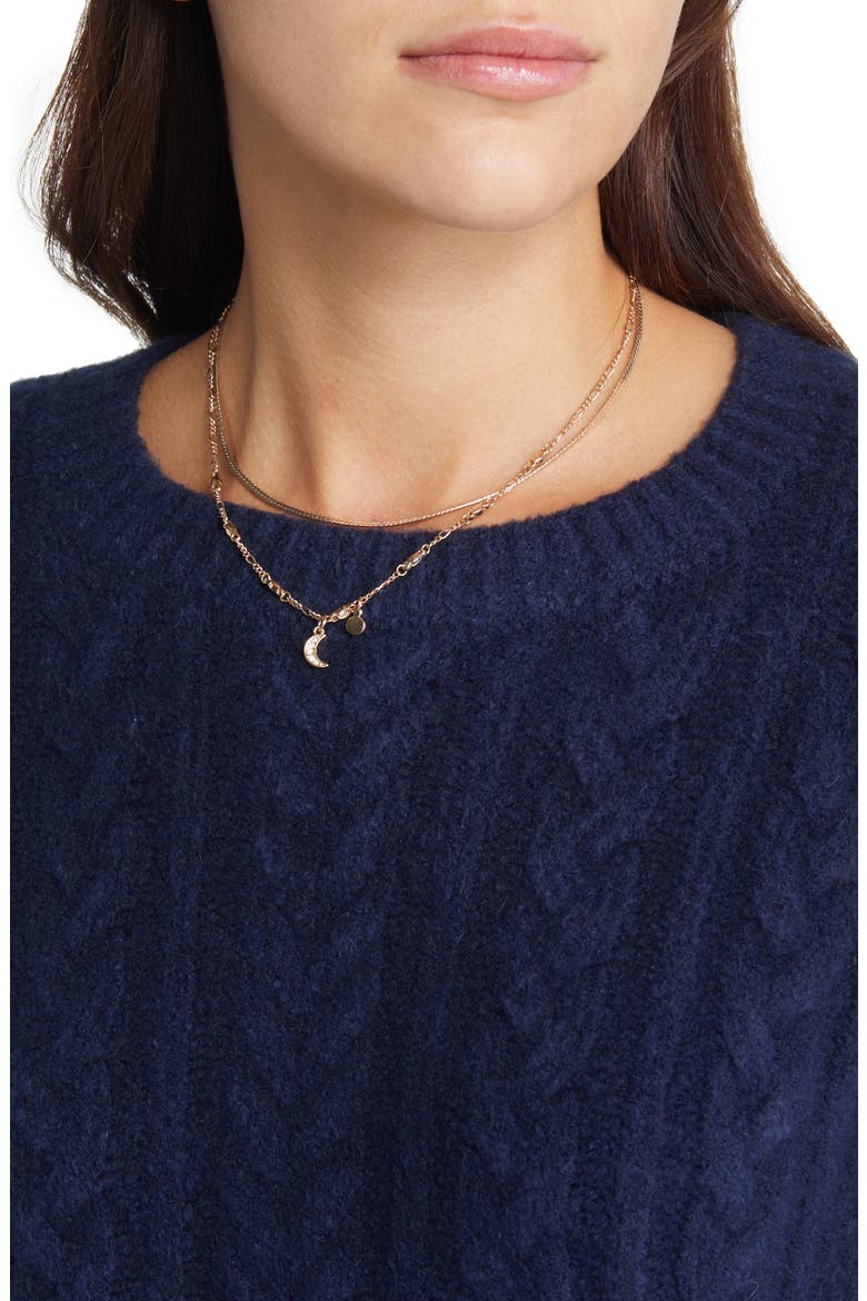 Cable Stitch Sweater, Alternate, color, NAVY BLAZER