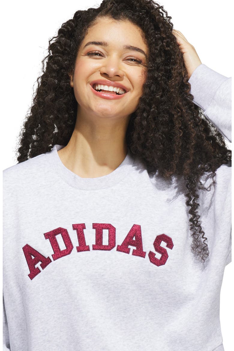 Arched Logo Graphic Sweatshirt, Alternate, color, LIGHT GREY HEATHER