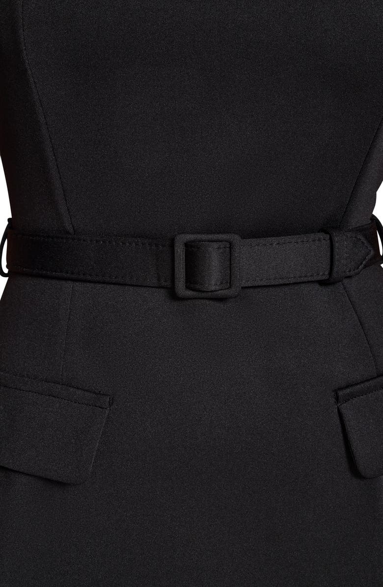 BCBG Scuba Crepe Minidress, Alternate, color, Black