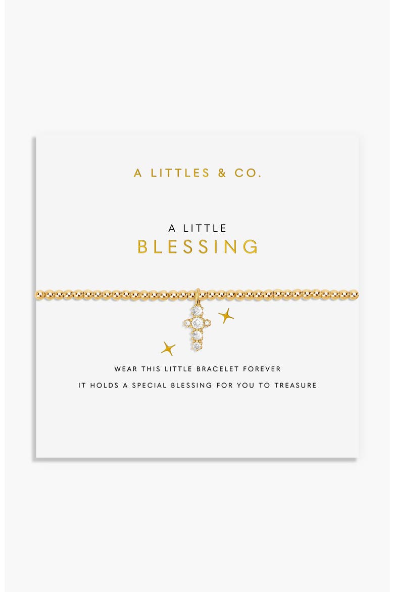 Faith A Little 'Blessing' Bracelet In Gold-Tone Plating, Main, color, Metallic Gold