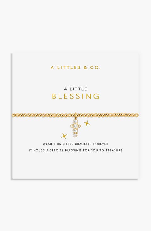 Faith A Little 'Blessing' Bracelet In Gold-Tone Plating