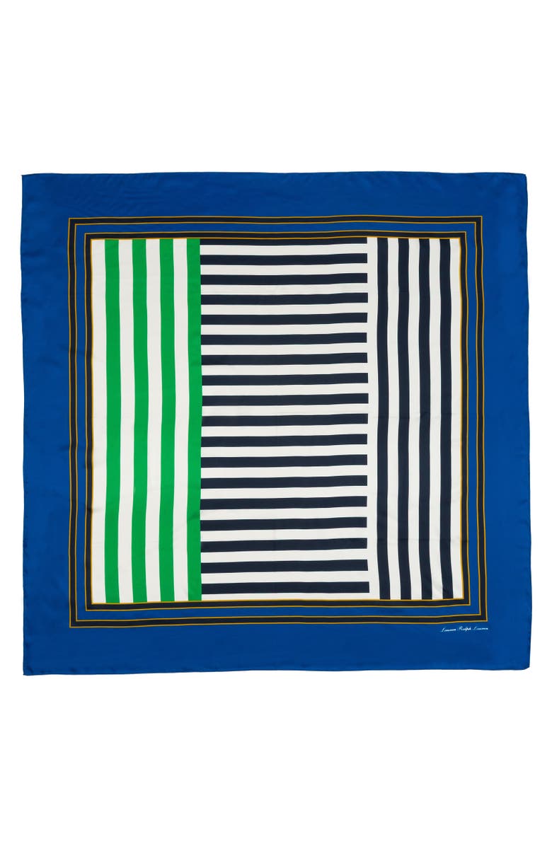 Lauren Ralph Lauren Blocked Stripe Large Square, Main, color, Cruise Royal