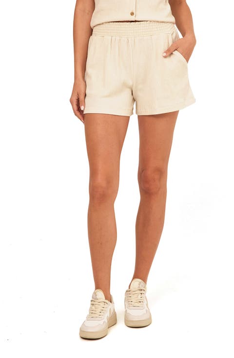 Gwyneth Smocked Pull-On Shorts