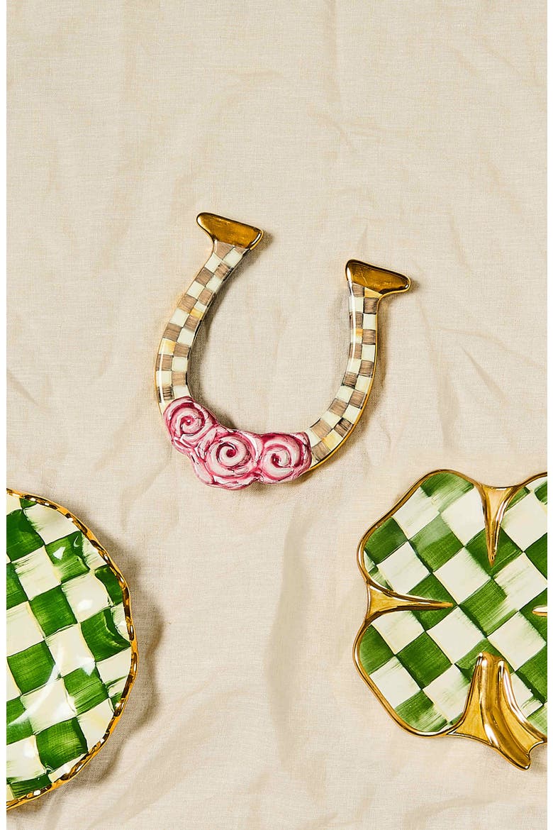 Mocha Check Horseshoe, Alternate, color, MOCHA