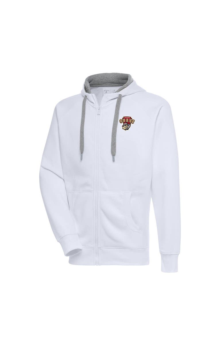 ANTIGUA Men's Antigua  White Altoona Curve Victory Full-Zip Hoodie, Main, color, 
