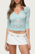EDIKTED Elowin Lace Crop Top