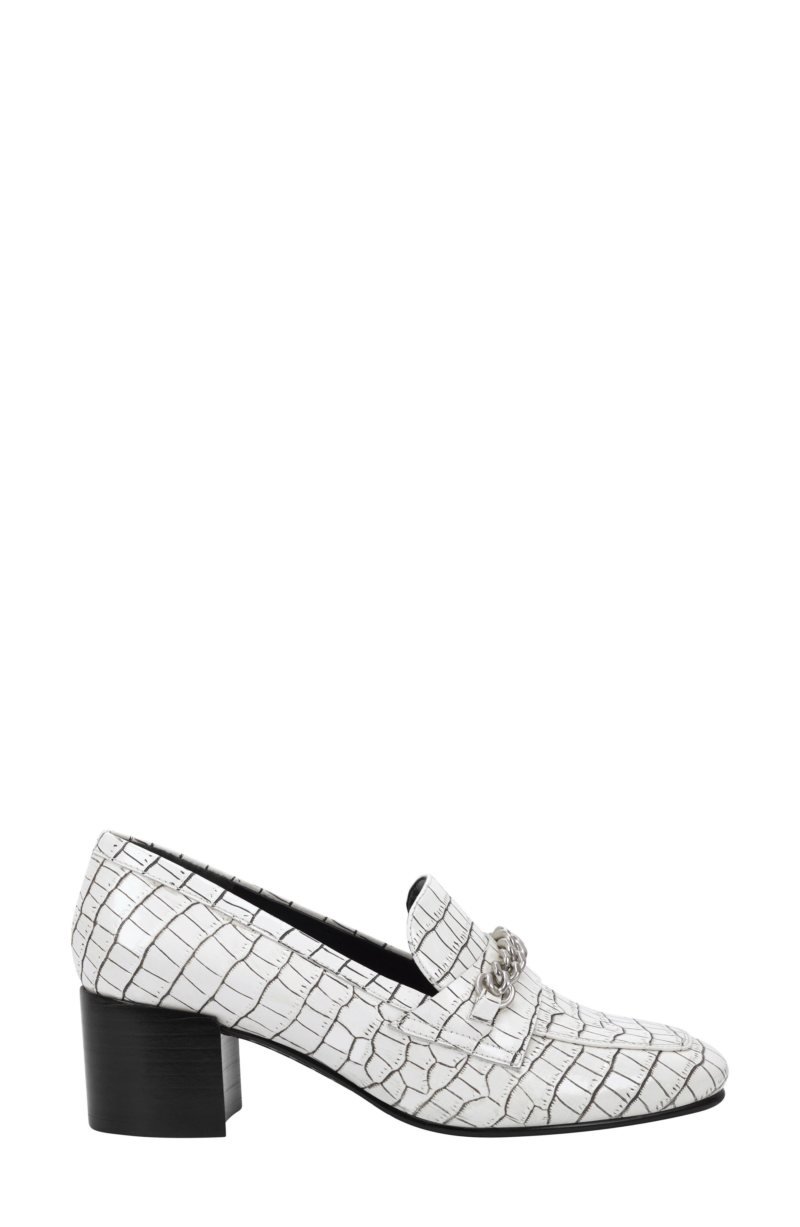 Hanne Loafer Pump, Alternate, color, WHITE LEATHER