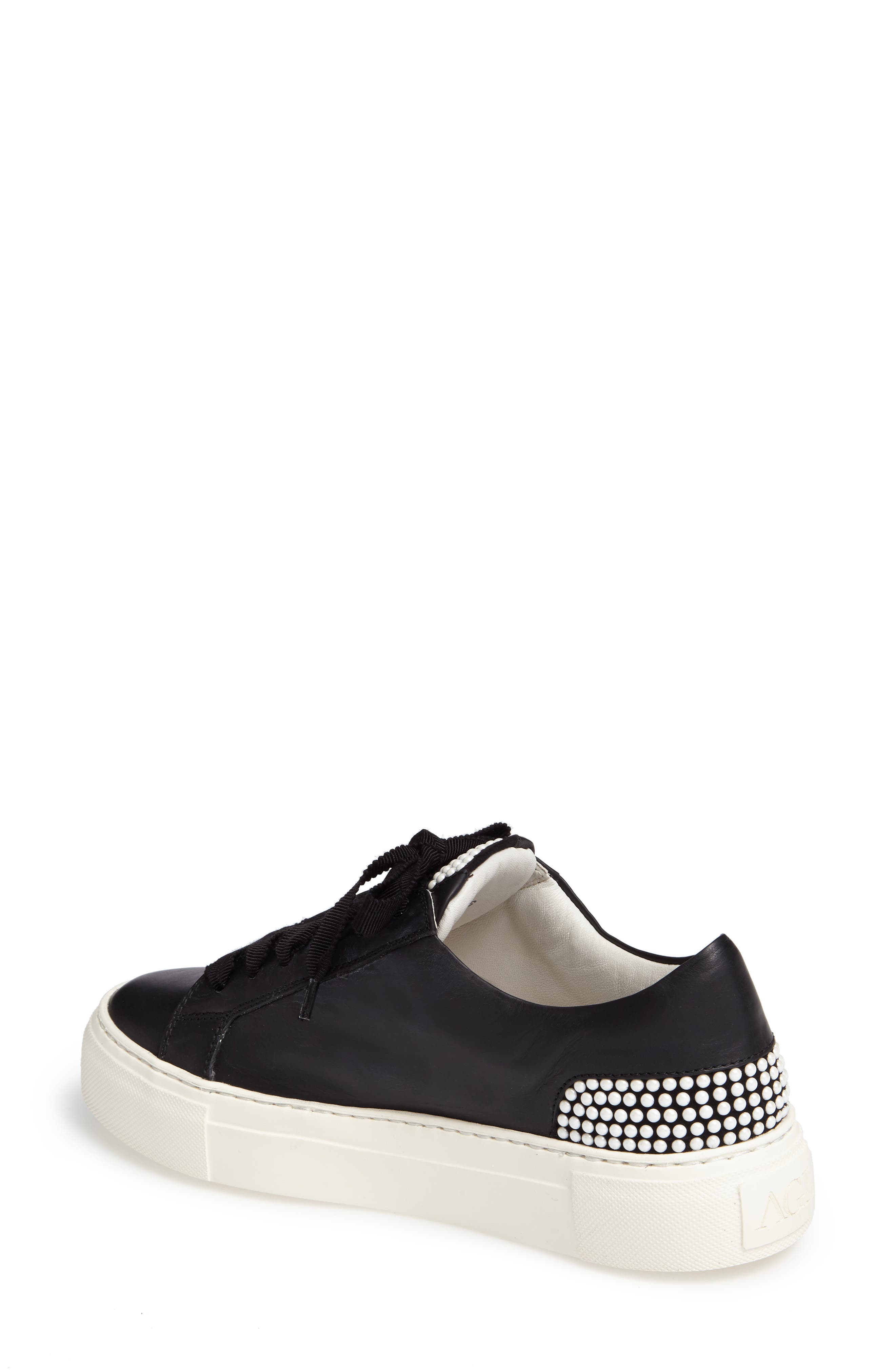 Pearl Sneaker, Alternate, color, BLACK LEATHER