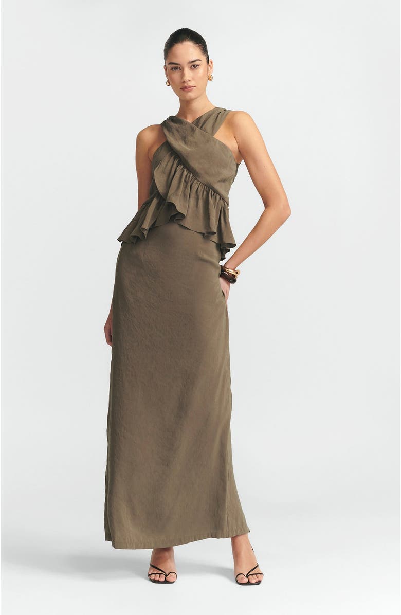 ST MRLO Aloe Maxi Dress, Alternate, color, Dark Truffle