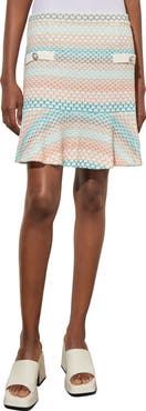 Ming Wang Flounce Miniskirt
