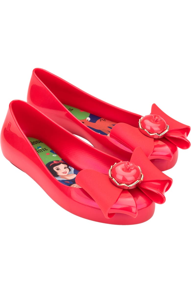 Mini Melissa x Disney Snow White Sweet Love Ballet Flat, Main, color, Red