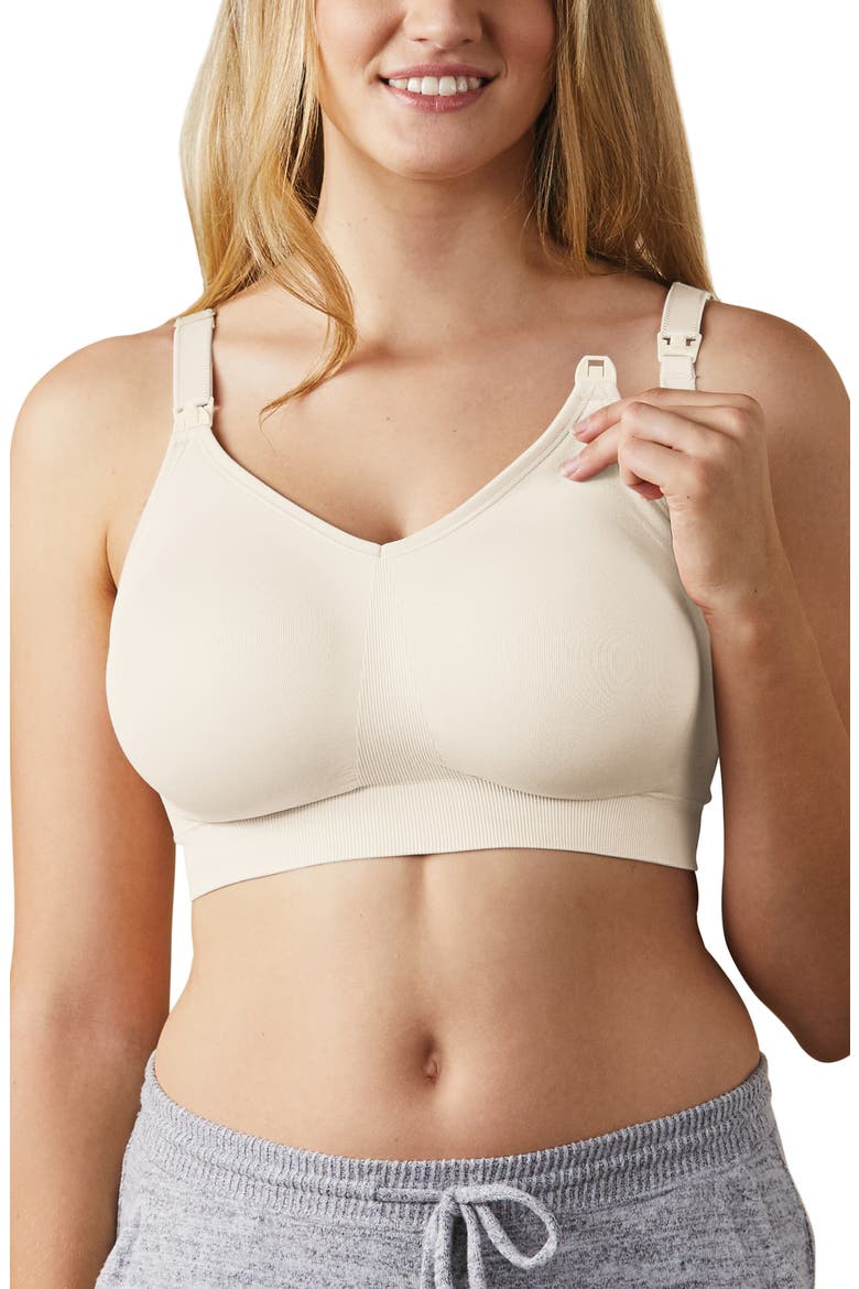 Body Silk Seamless Maternity/Nursing Bra, Alternate, color, ANTIQUE WHITE